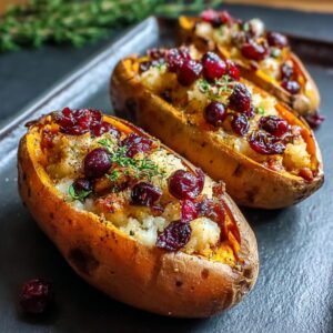 patates douces farcies canneberges Patates douces farcies : 4 saveurs d'automne divines