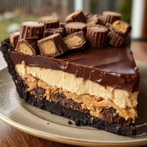 tarte beurre cacahuete reeses tranche 2 Tarte au beurre de cacahuète Reese's : 1 délice ultime